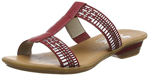 Rieker 63454 Women Mules, Damen Pantoletten, Rot (scala/rosso/33), 40 EU