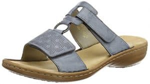 Rieker 60885 Women Mules, Damen Pantoletten, Blau (azur/12), 38 EU